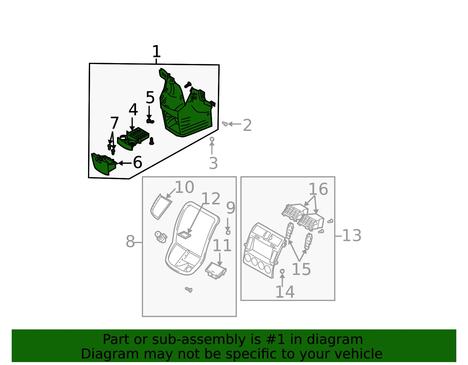 Console Panel - Kia (0K53A-64070CBT) - view 2