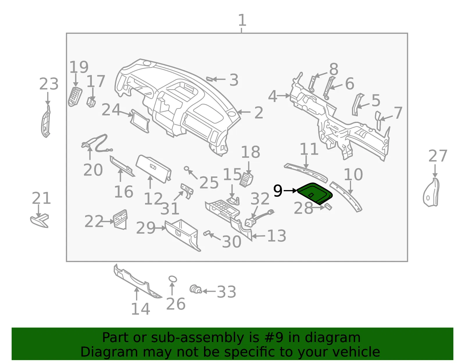 Tray - Kia (0K53A-6432YA50) - view 2