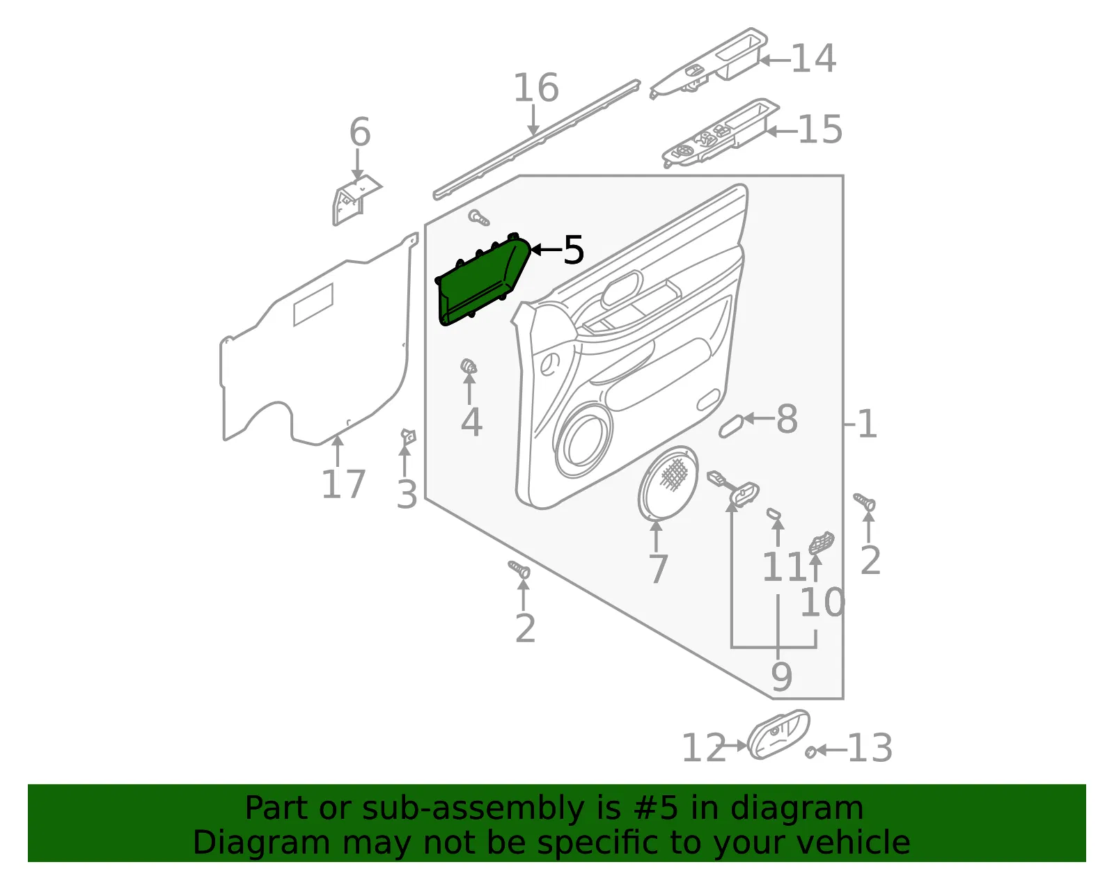Pull Pocket - Passenger Side (RH) - Kia (0K53A-68454BT) - view 2