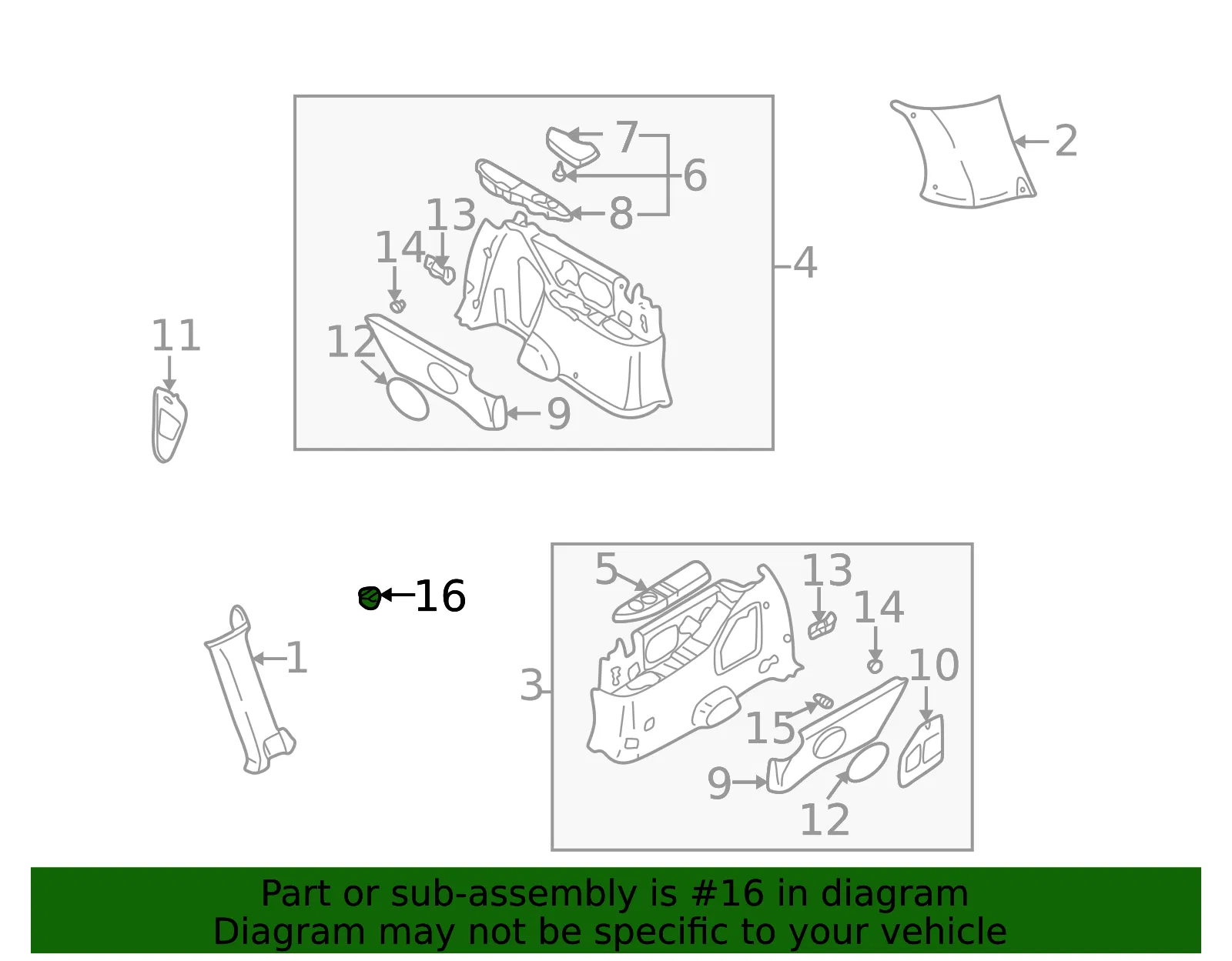 Ashtray - Kia (0K53A-68660ABT) - view 2