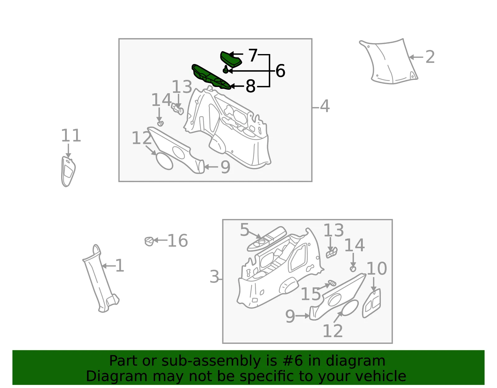 Cup Holder - Driver's Side (LH) - Kia (0K53A-68717CCY) - view 2