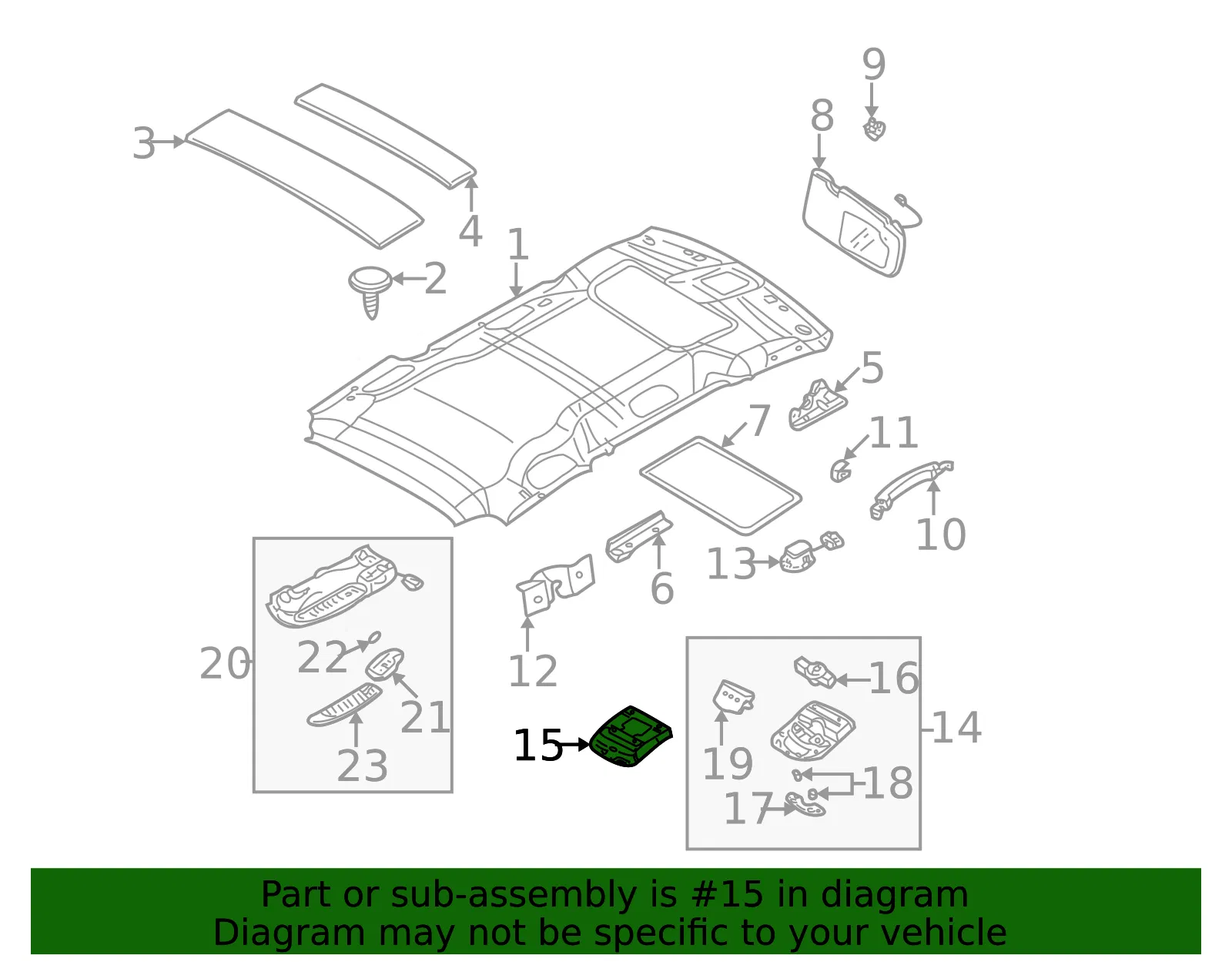 Overhead Console Bracket - Kia (0K53E-5141X) - view 2