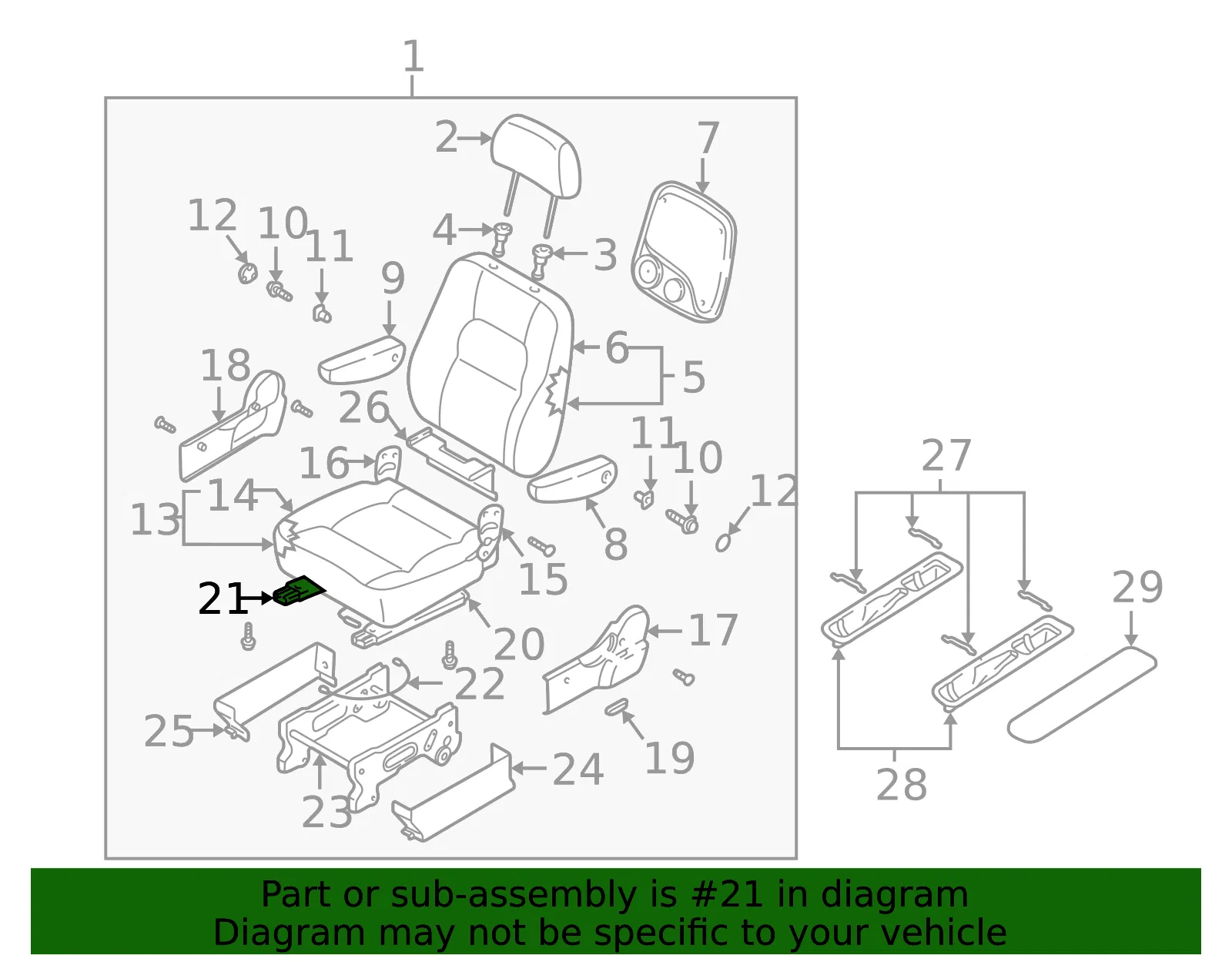 Seat Adjuster - Kia (0K54J-88304A) - view 2