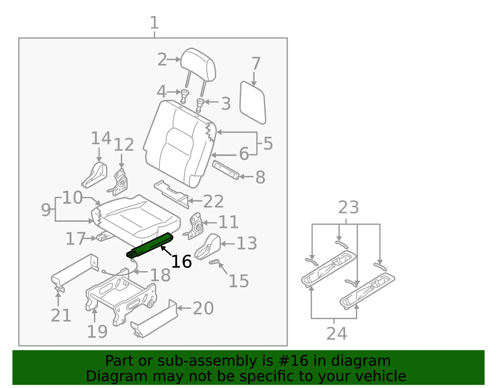 Seat Track - Kia (0K54J-88501) - view 2