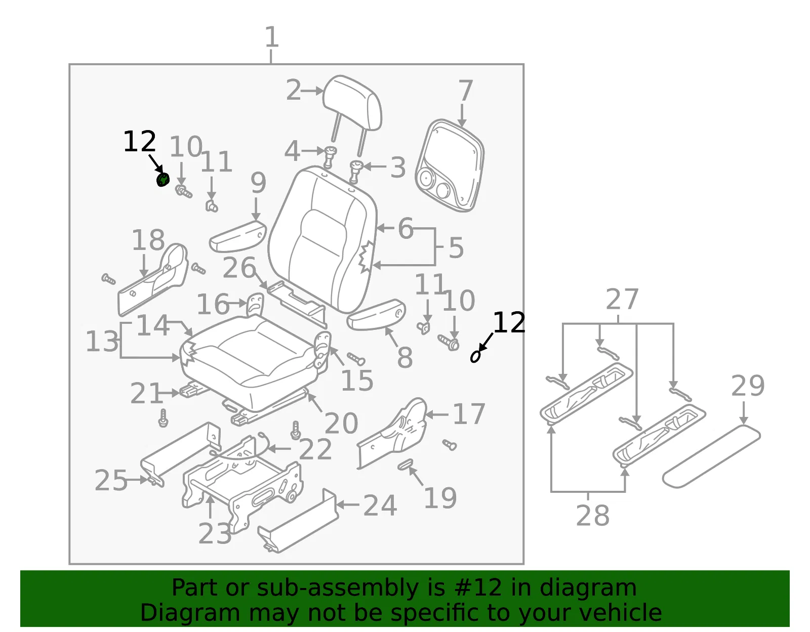 Armrest Cap - Kia (0K552-8810944) - view 2