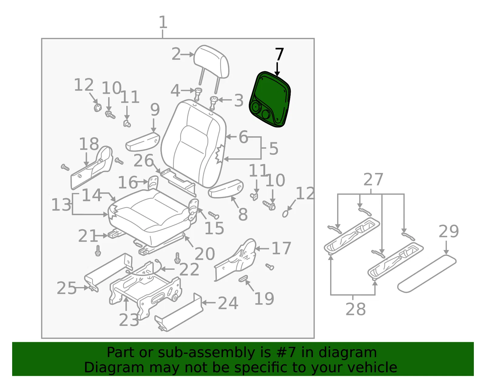 Seat Back Panel - Kia (0K553-88364BT) - view 2
