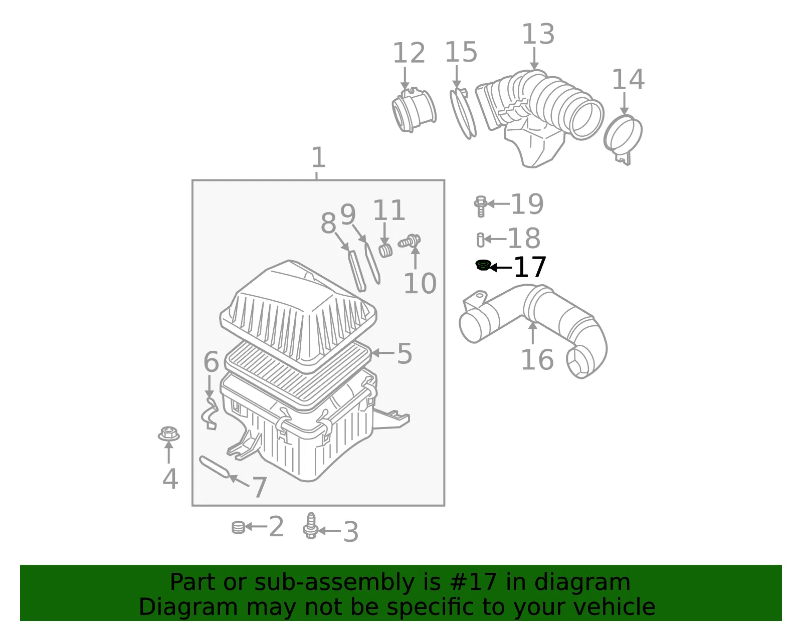 Air Duct Mount Cushion - Kia (0K79A-13363) - view 2