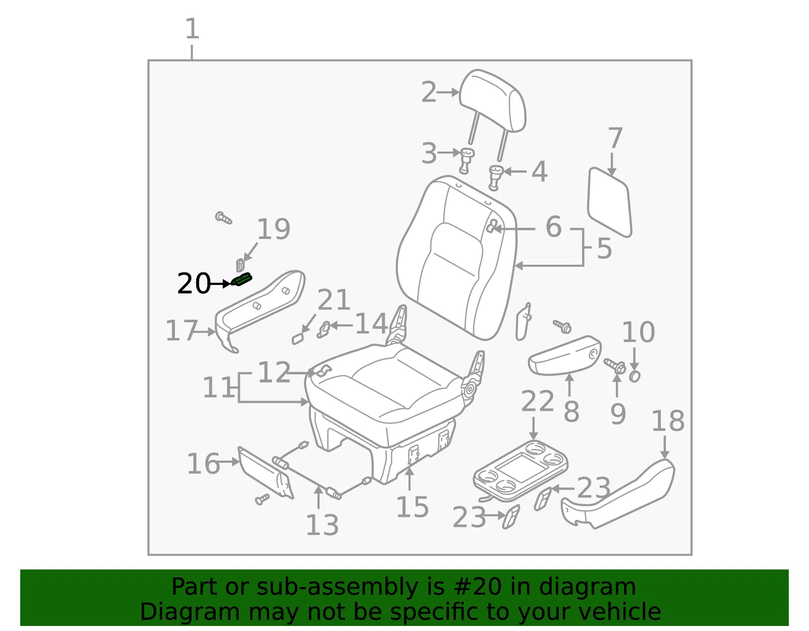 Adjust Knob - Kia (0K95A-88071) - view 2