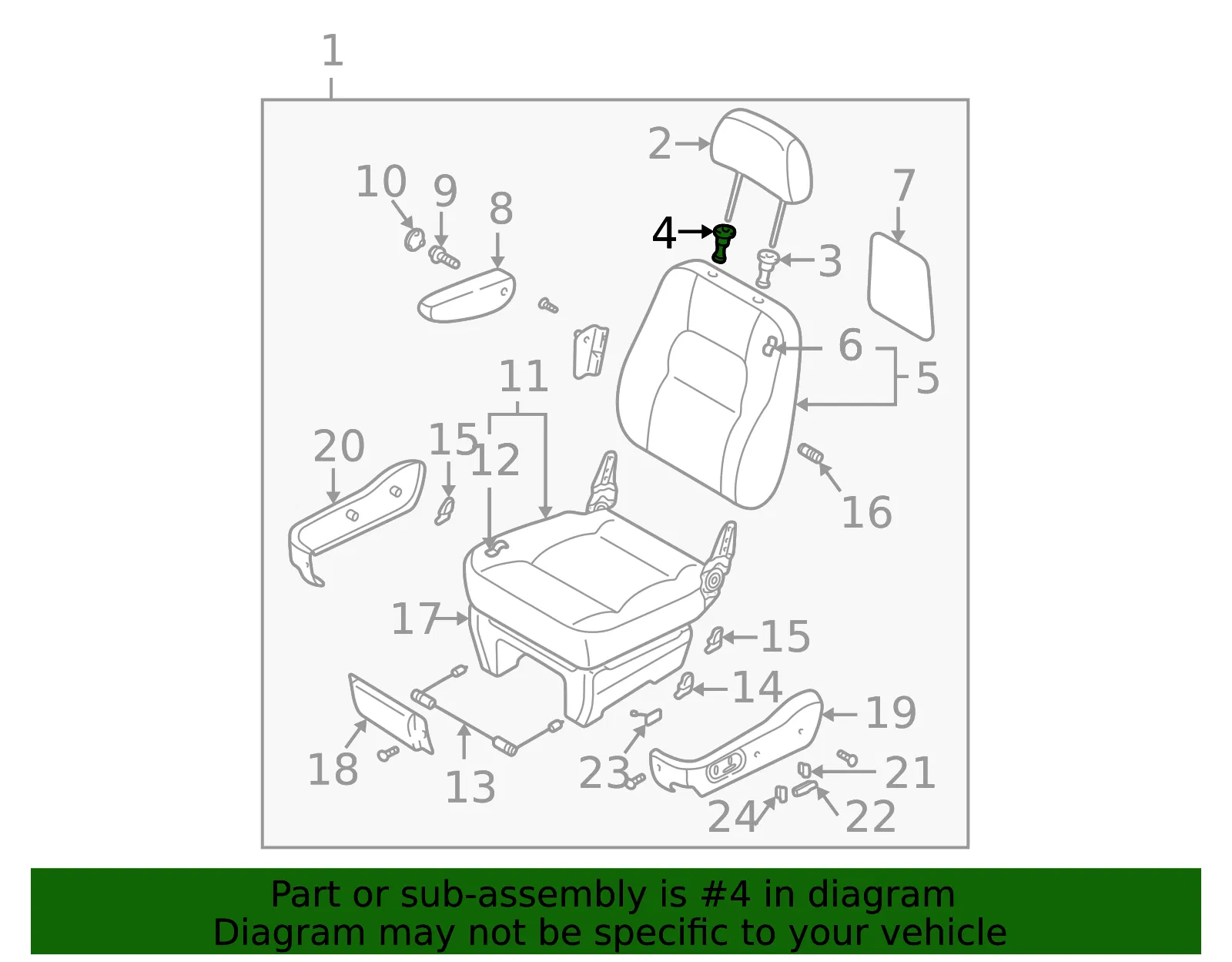 Headrest Guide - Kia (0K95A-88144BT) - view 2