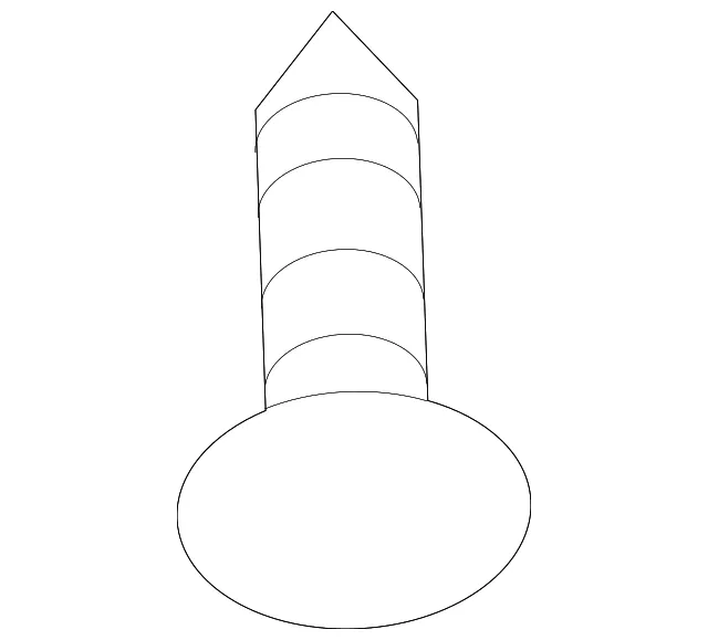 Sun-Visor Screw - Kia (12294-06201)