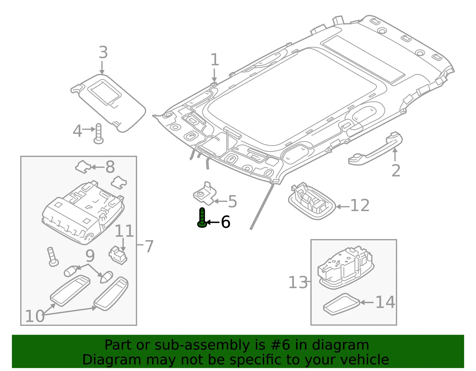 Sun-Visor Screw - Kia (12294-06254) - view 2