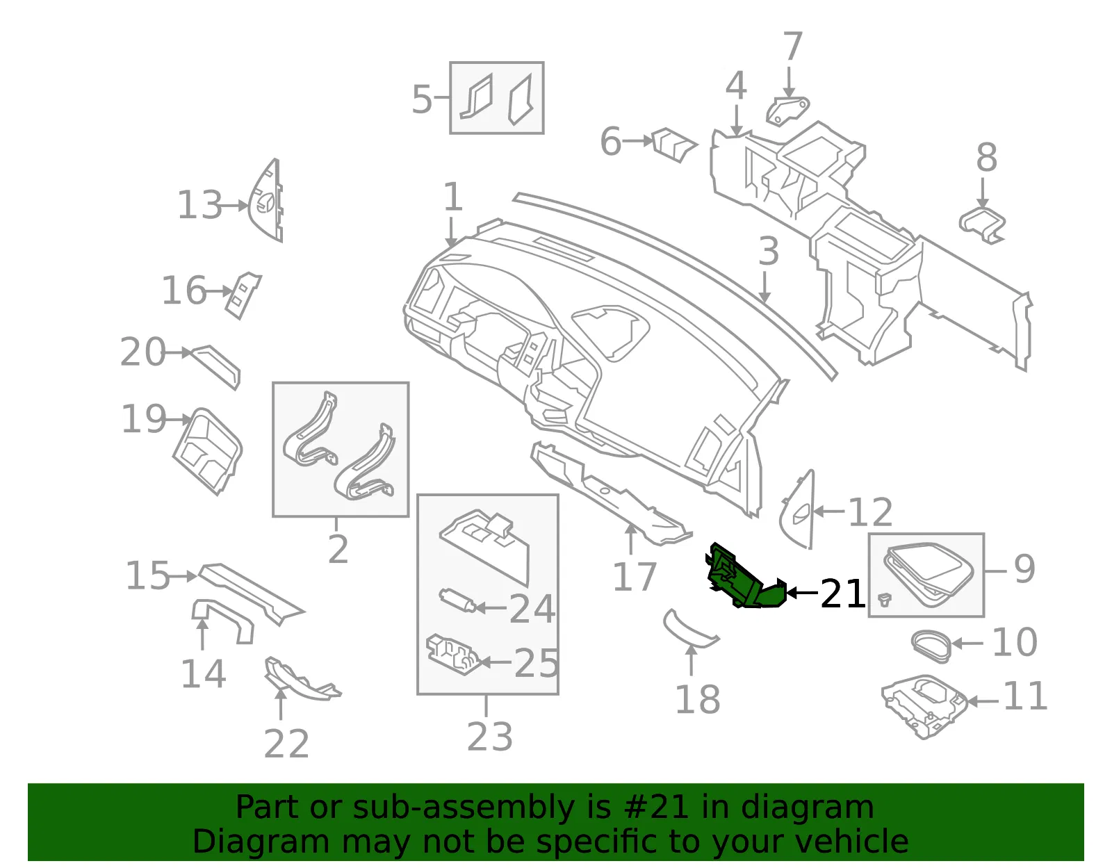 Instrument Panel Mounting Bracket - Volvo (1286352) - view 3