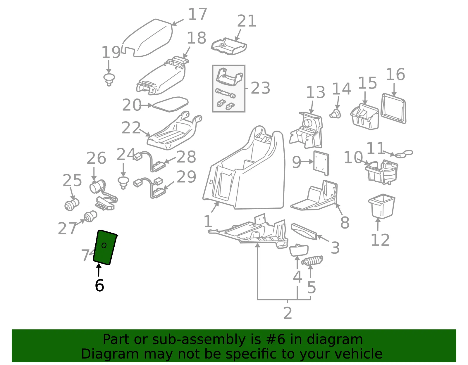 Console Trim Panel - Volvo (1287715) - view 2