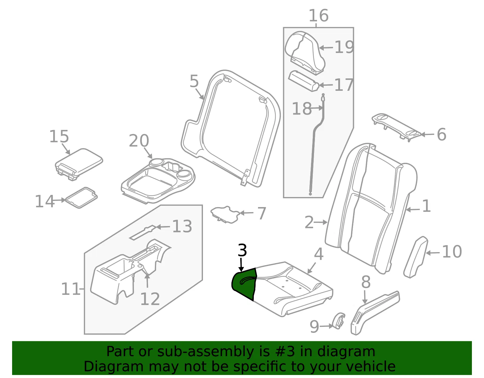 Seat Cushion Pad - Volvo (1287789) - view 2