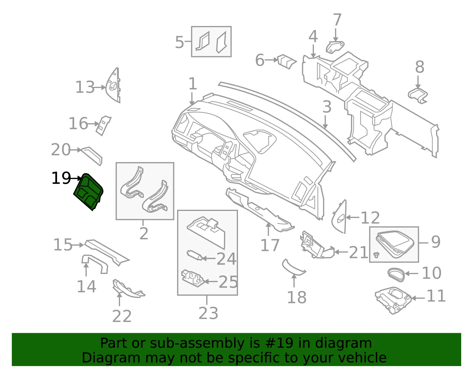 Instrument Panel Trim Panel - Volvo (1302366) - view 2