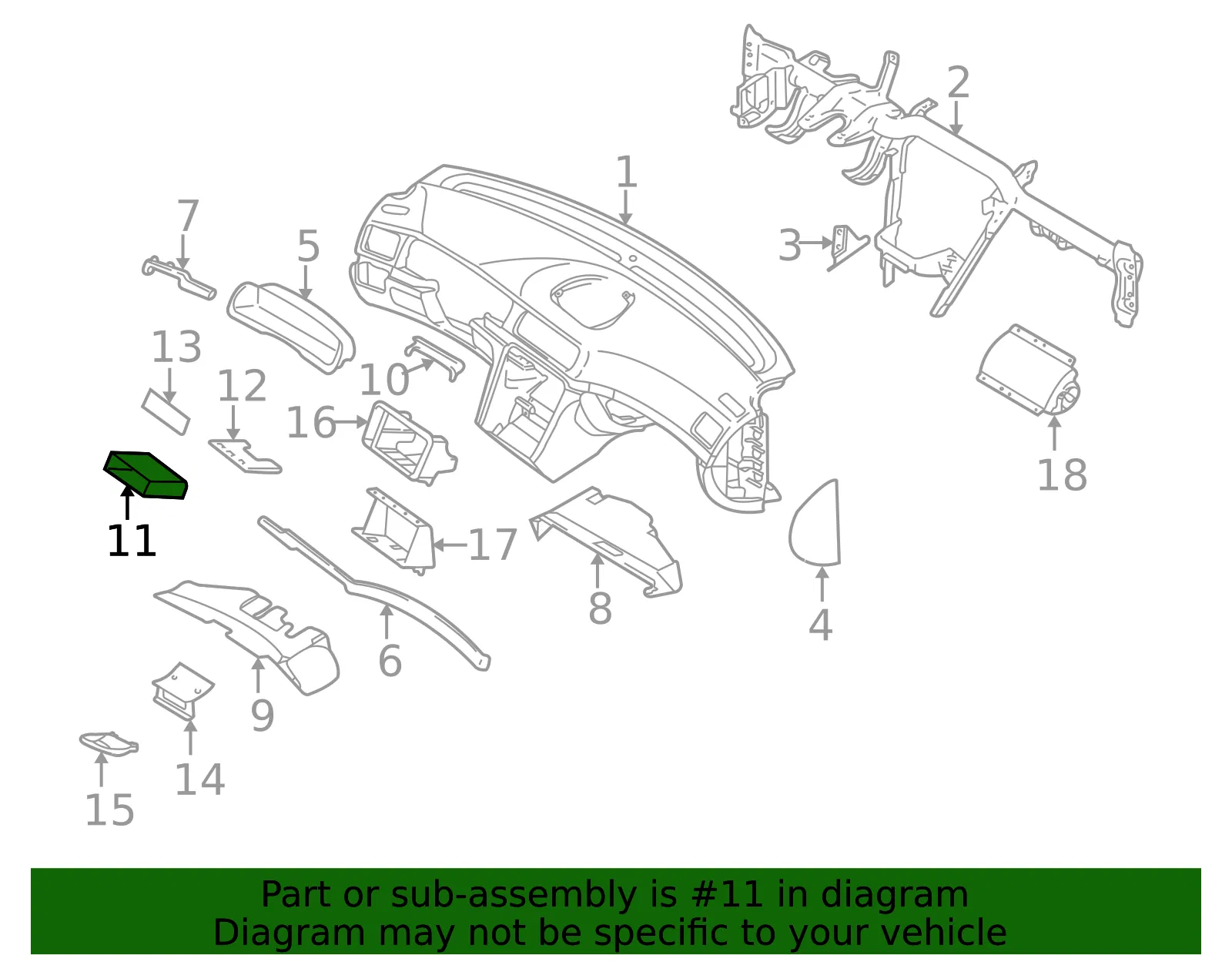 Instrument Panel Storage Compartment - Volvo (1393903) - view 2