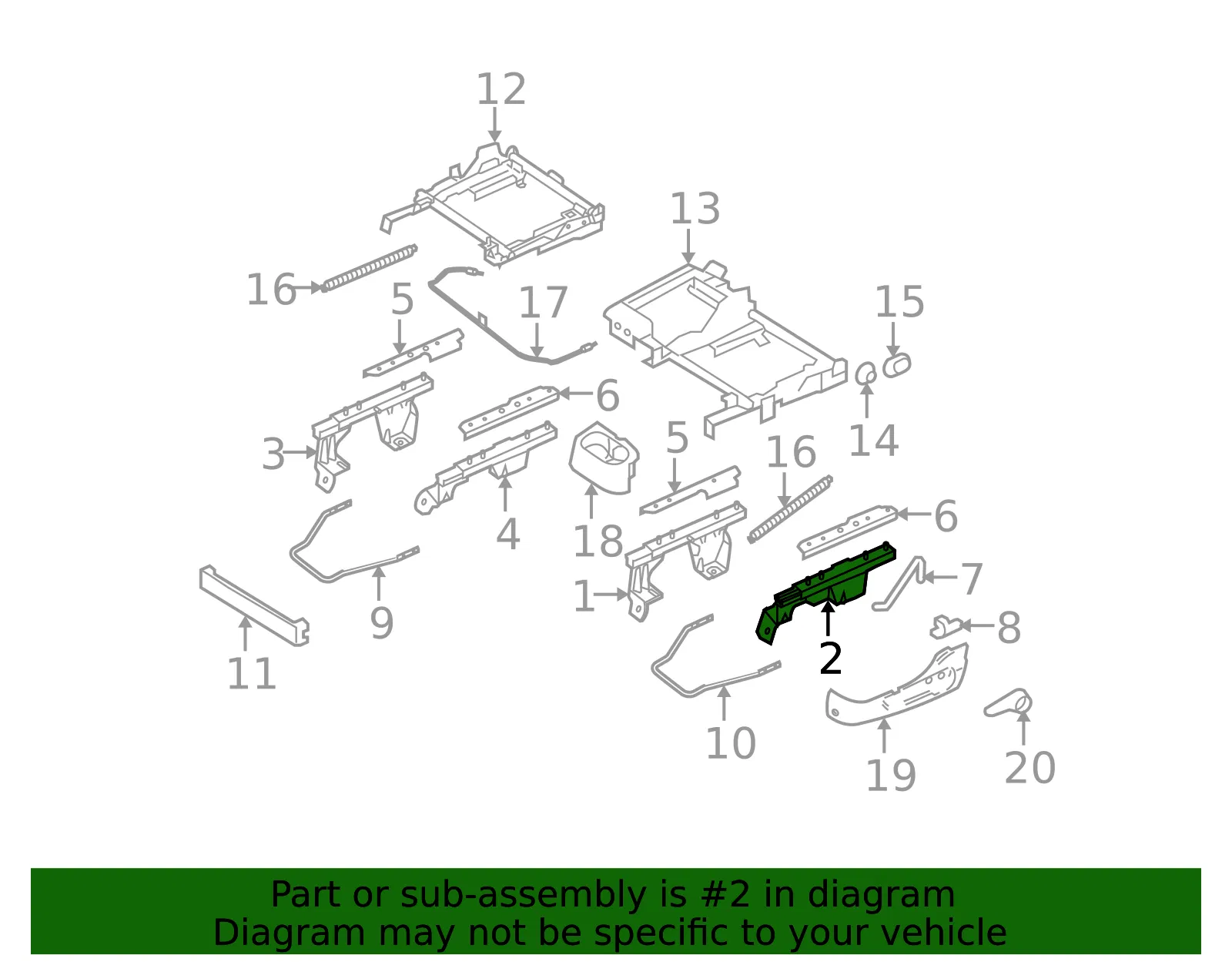 Seat Adjuster - Driver's Side (LH) - Mazda (1F70-88-153) - view 2