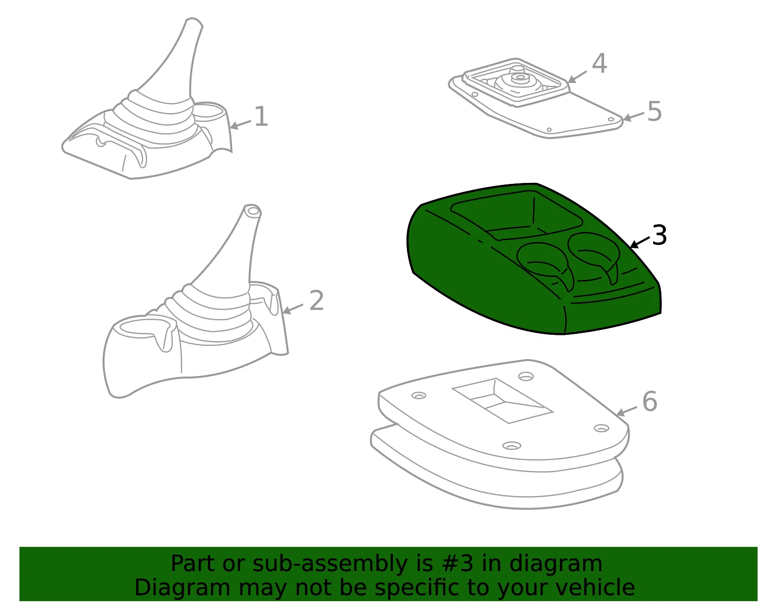 Console Front - MAZDA (1F7264310) - view 2