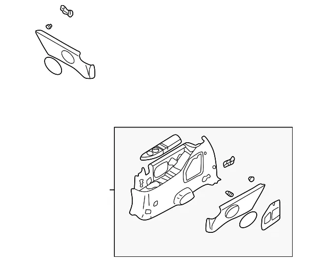 Lower Trim Panel - Passenger Side (RH) - Kia (1K52Y-68720B2C)