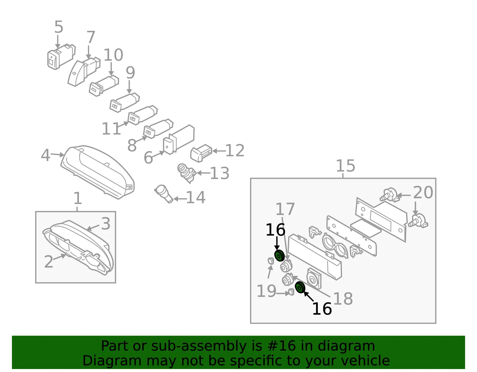 Knob - Kia (1K53C-61B02) - view 2