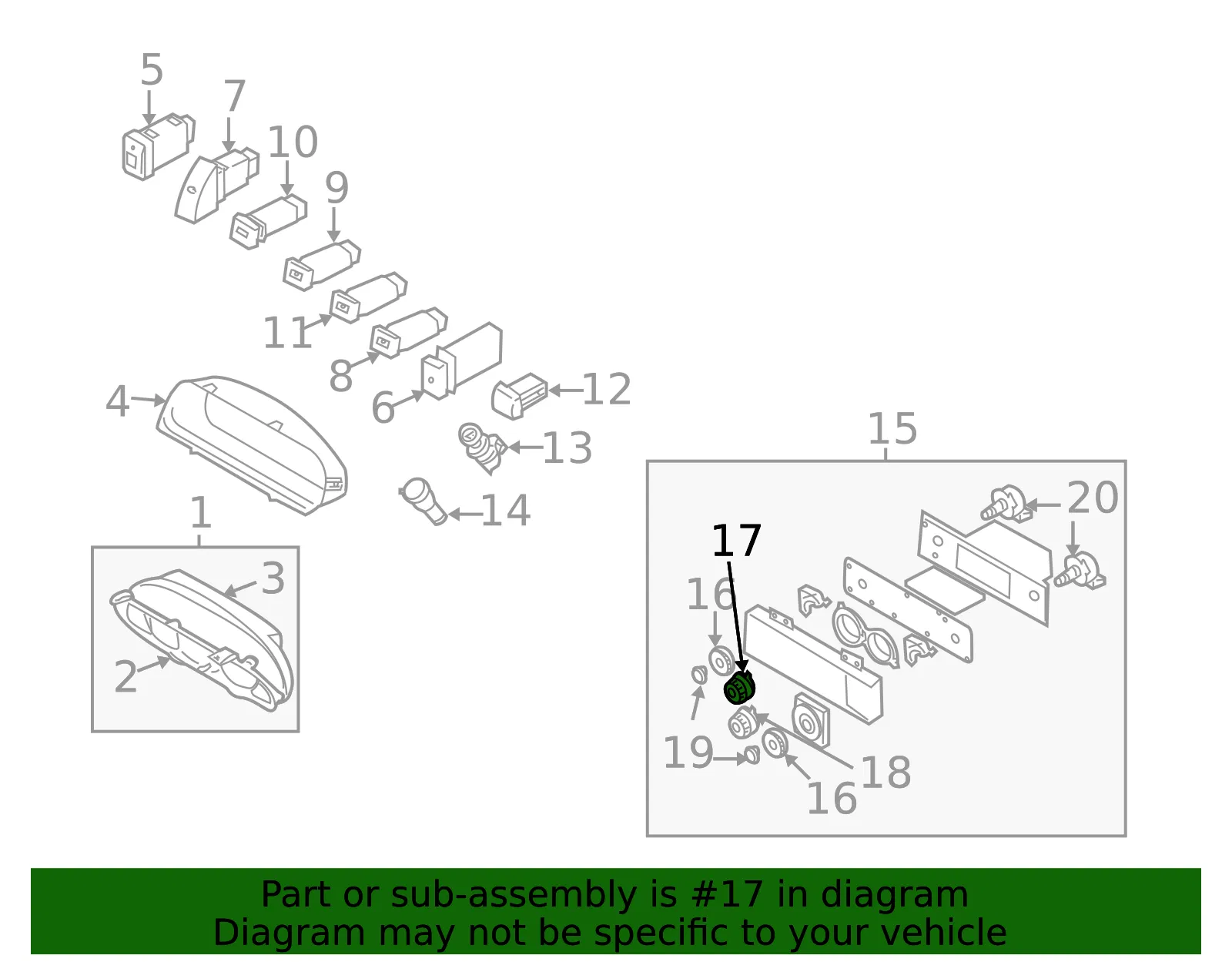 Knob - Kia (1K53C-61B04) - view 2