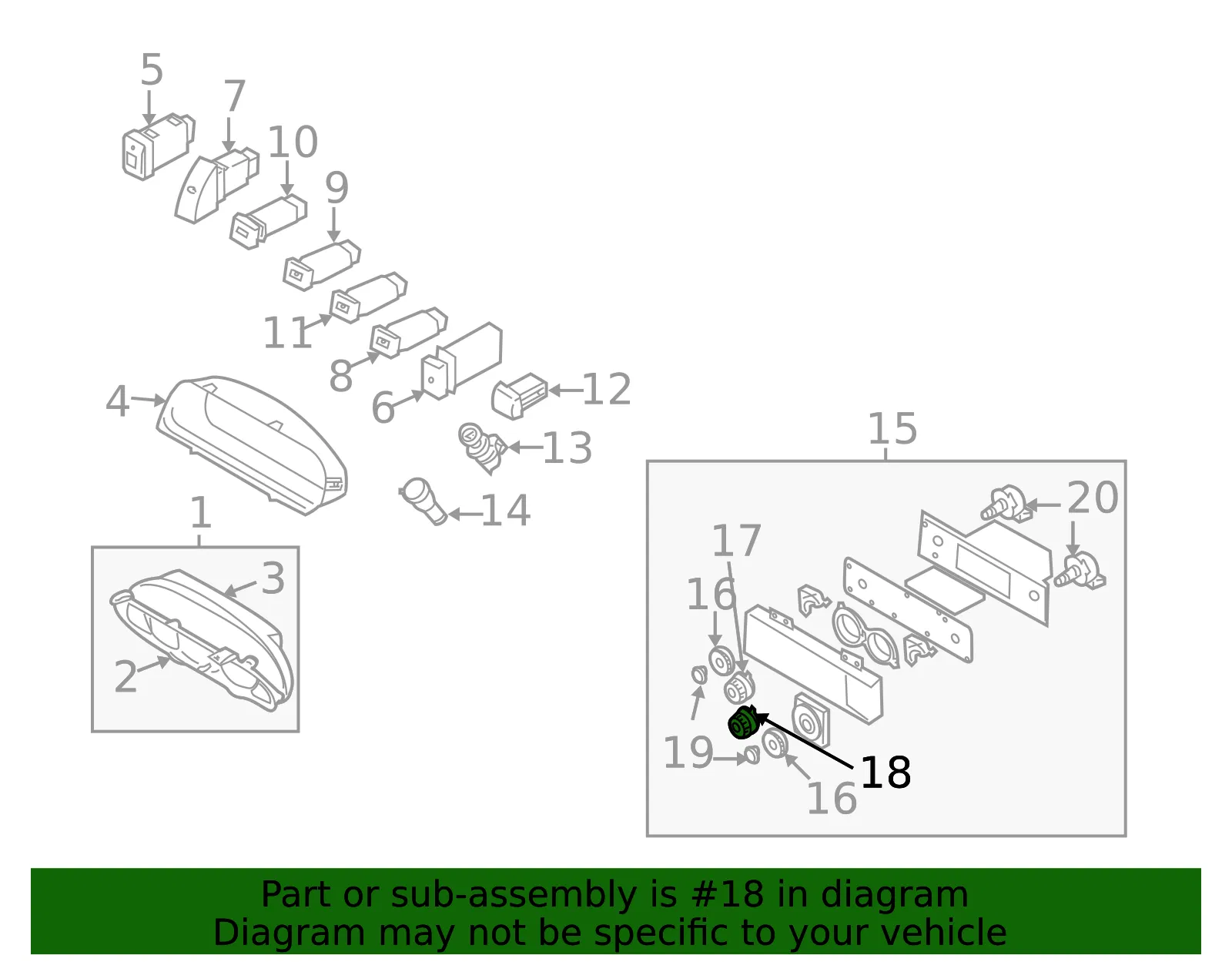 Knob - Kia (1K53C-61B05) - view 2