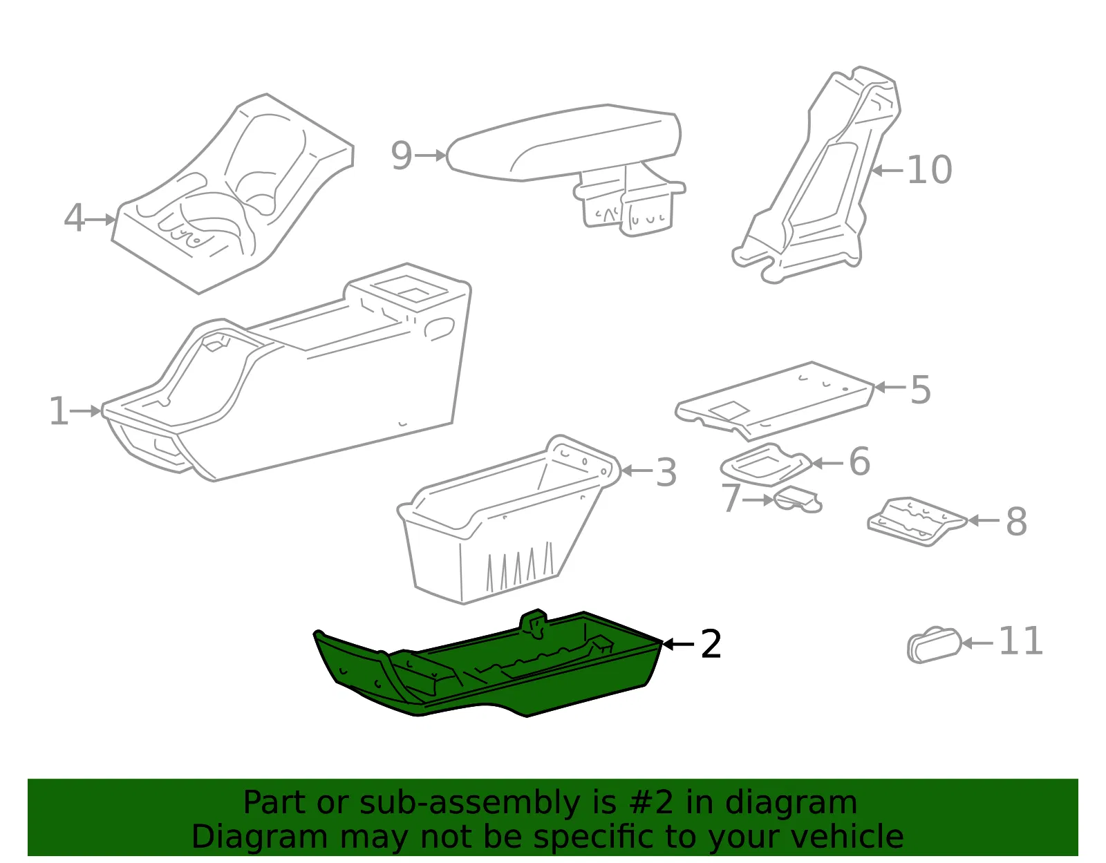 Center Console - Mazda (1f606432700) - view 2