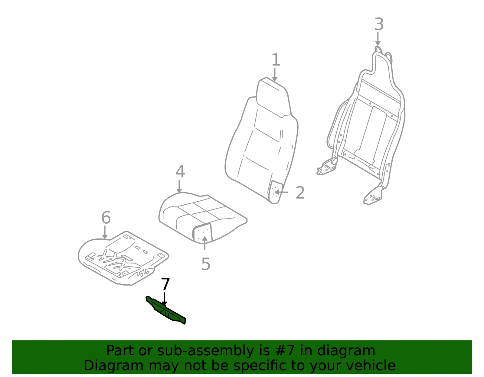 Seat Frame Bracket - Mazda (1f6069961) - view 2
