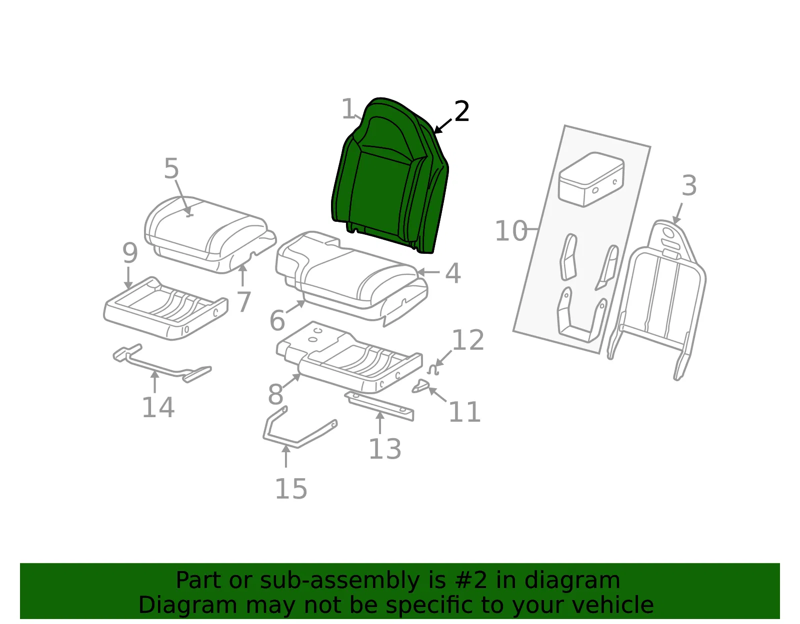 Seat Back Pad - Mazda (1f6088132) - view 2
