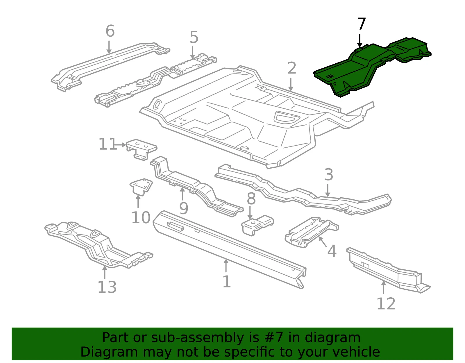 Seat Track Reinforcement - Mazda (1f7053081) - view 2
