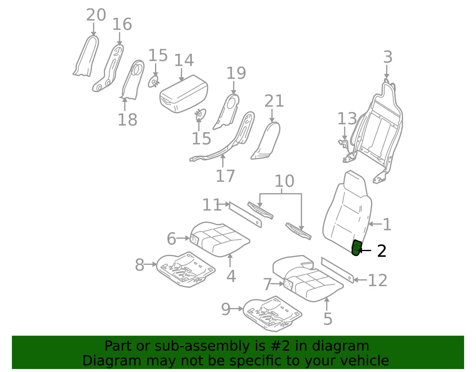 Seat Back Pad - Mazda (1f7088132) - view 2