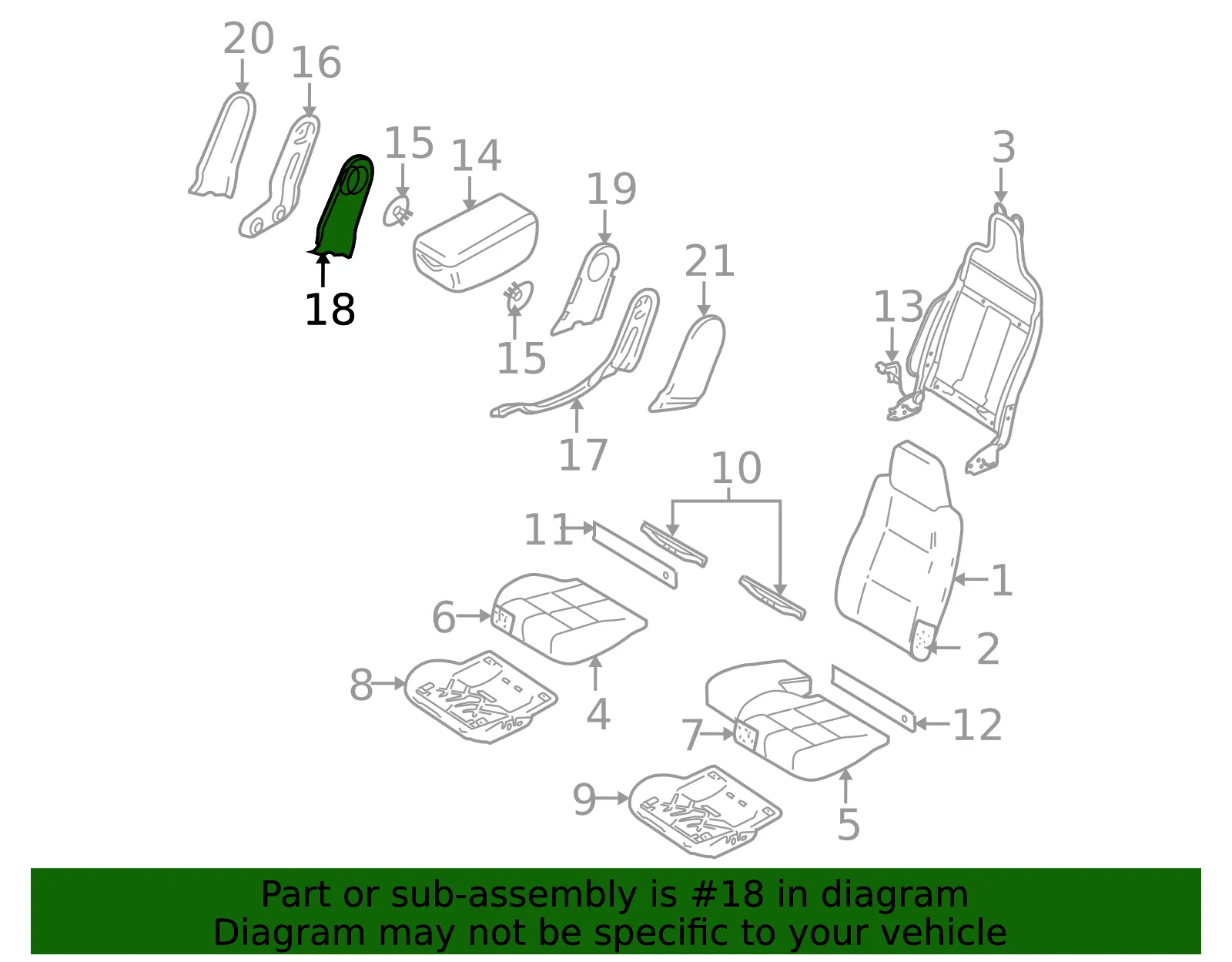 Seat Trim Panel - Mazda (1f708871200) - view 2