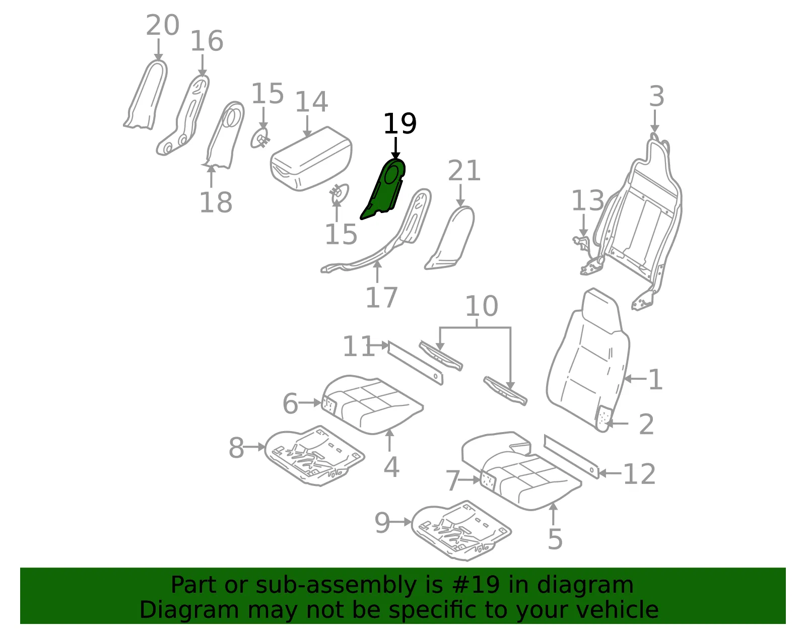Seat Trim Panel - Mazda (1f708876200) - view 2