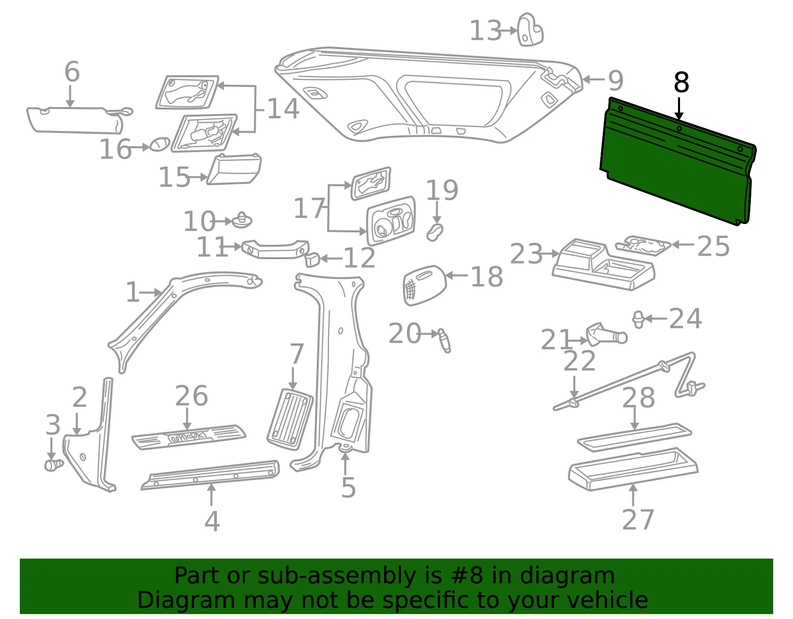 Rear Body Panel Trim Panel - Mazda (1f756969330) - view 2