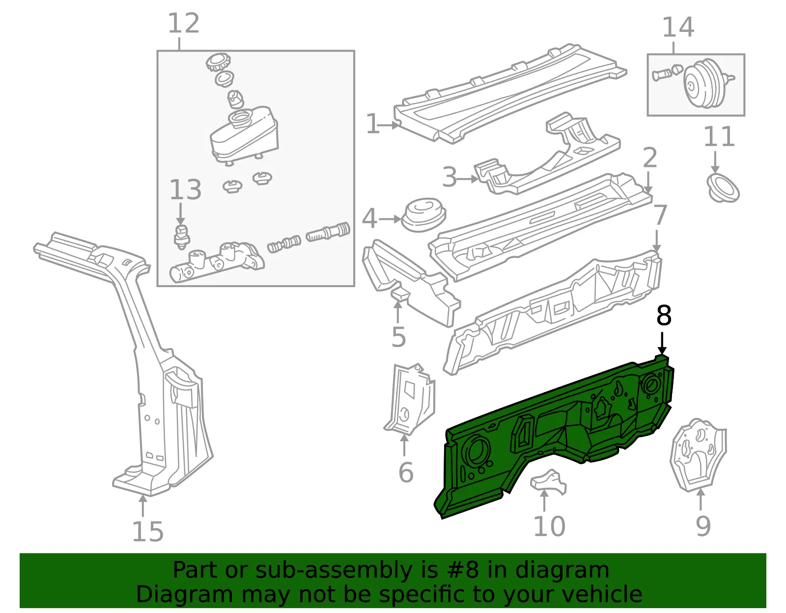 Lower Dash Panel - Mazda (1f9053400) - view 2