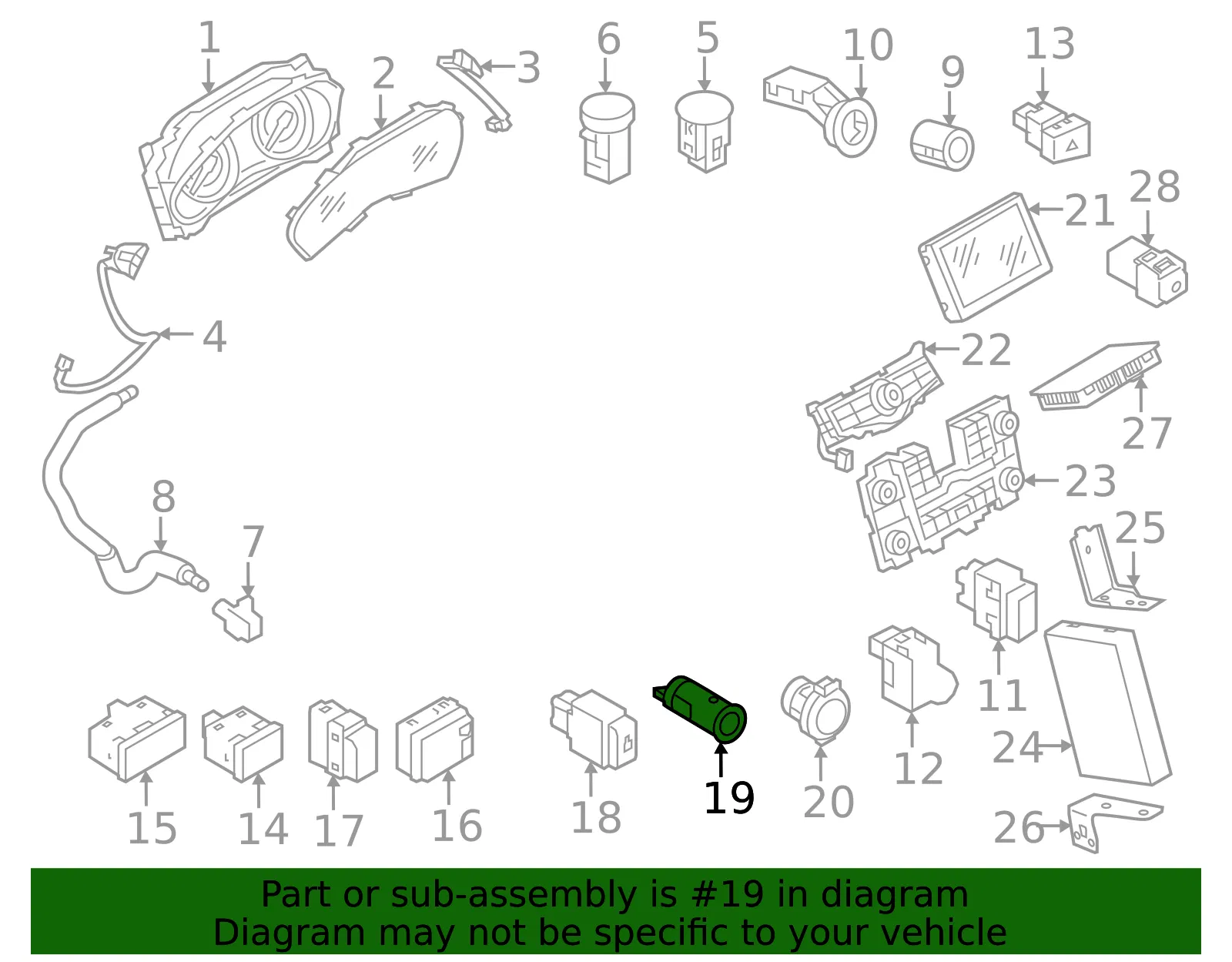 12 Volt Accessory Power Outlet - Nissan (25336-7990B) - view 2