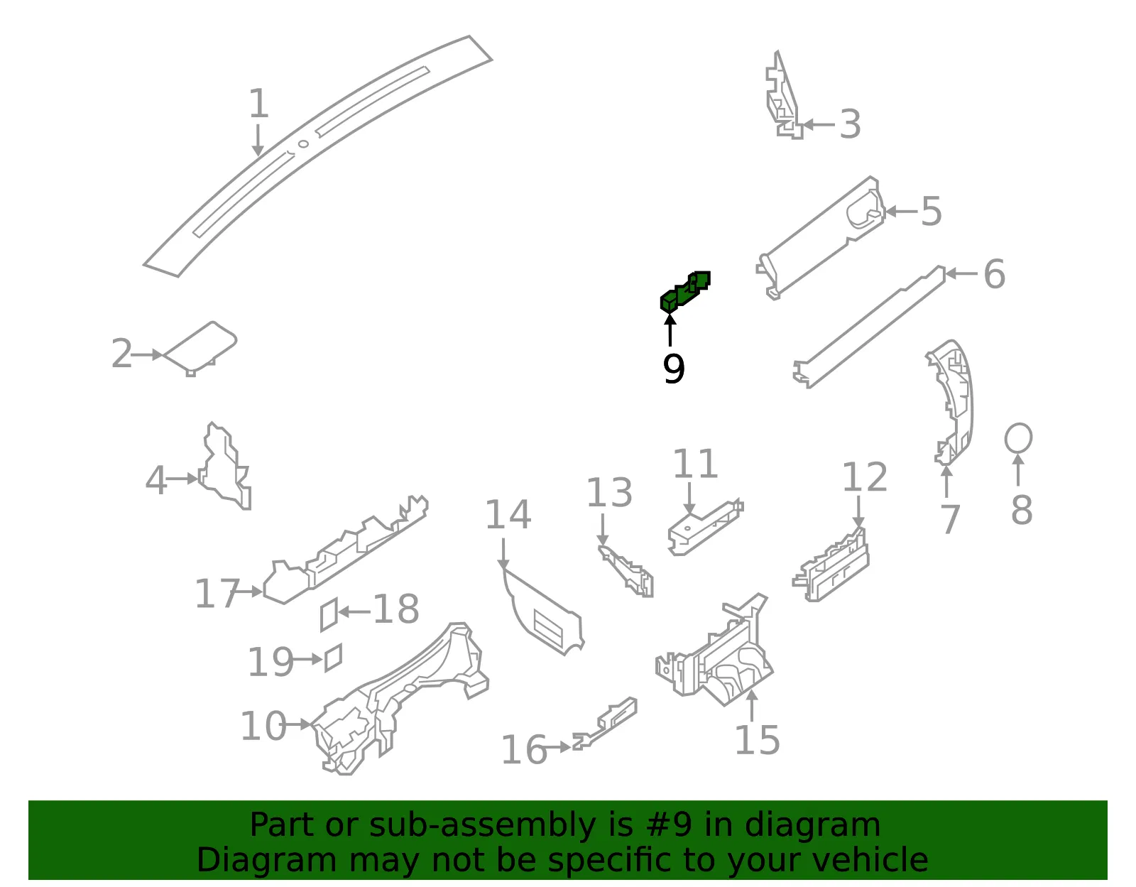 Instrument Panel Bezel - Nissan (25412-EZ00A) - view 2