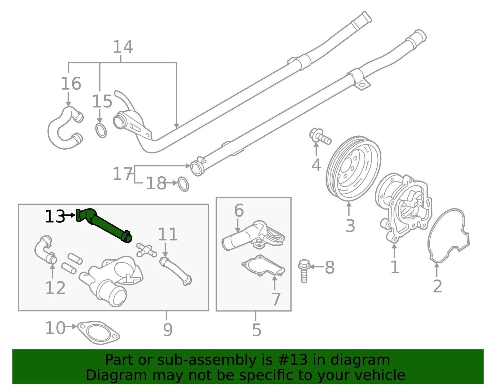 Water Outlet Vent - Kia (25481-3F400) - view 2
