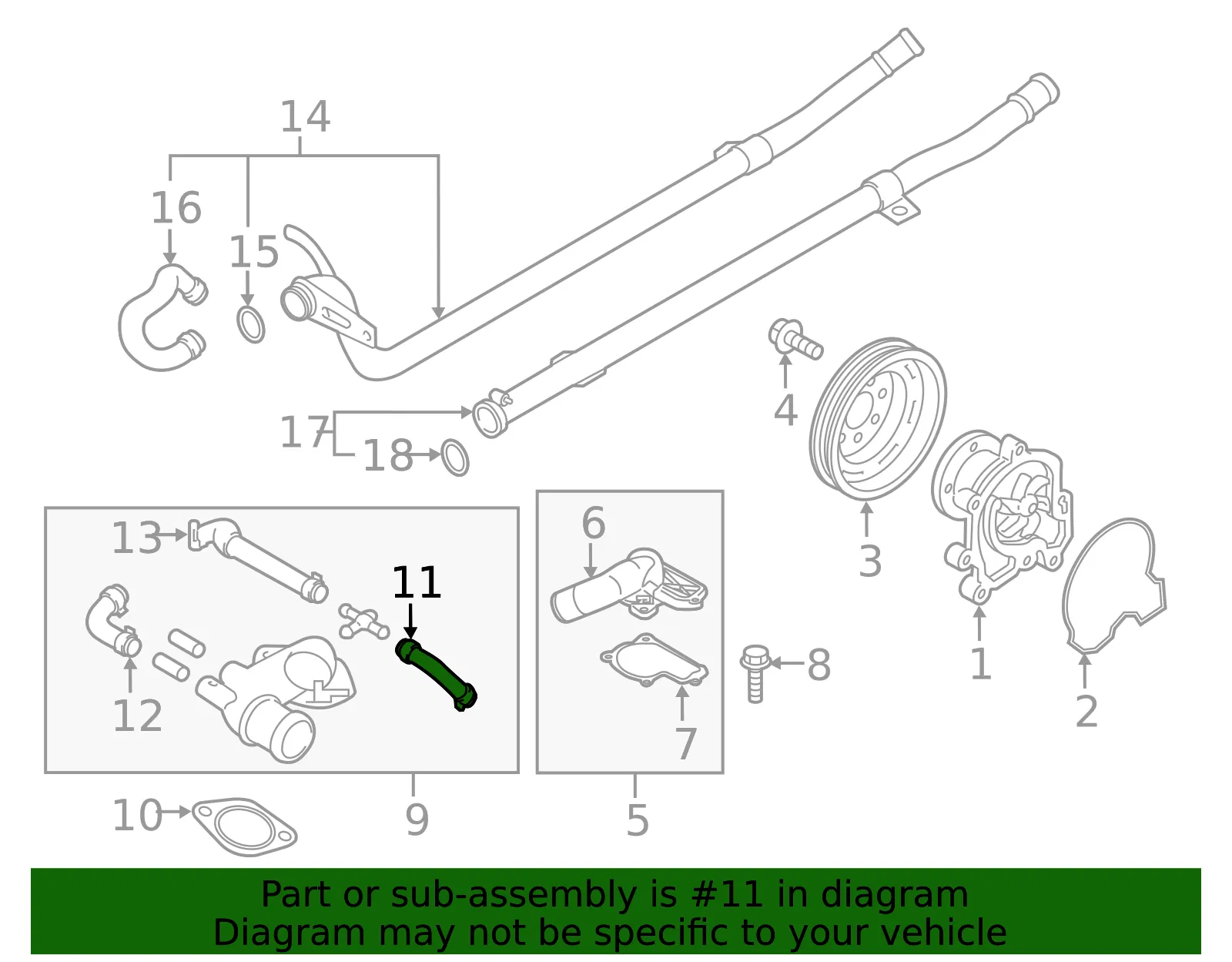 Water Outlet Vent - Kia (25482-3F300) - view 2