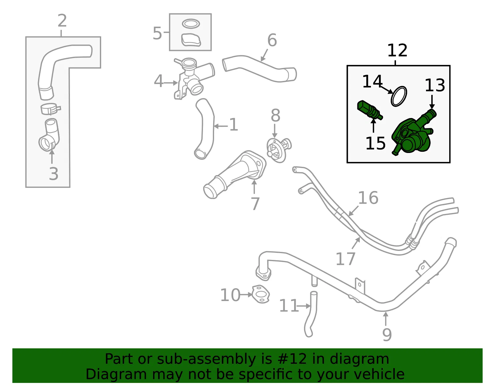 Outlet Assembly - Kia (25600-2B700) - view 2