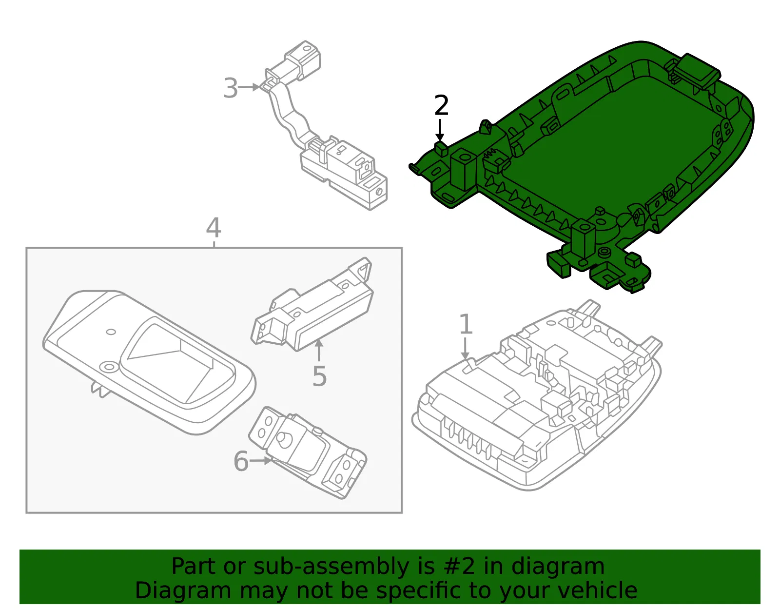 Console Bracket - Nissan (26439-7JA0A) - view 2