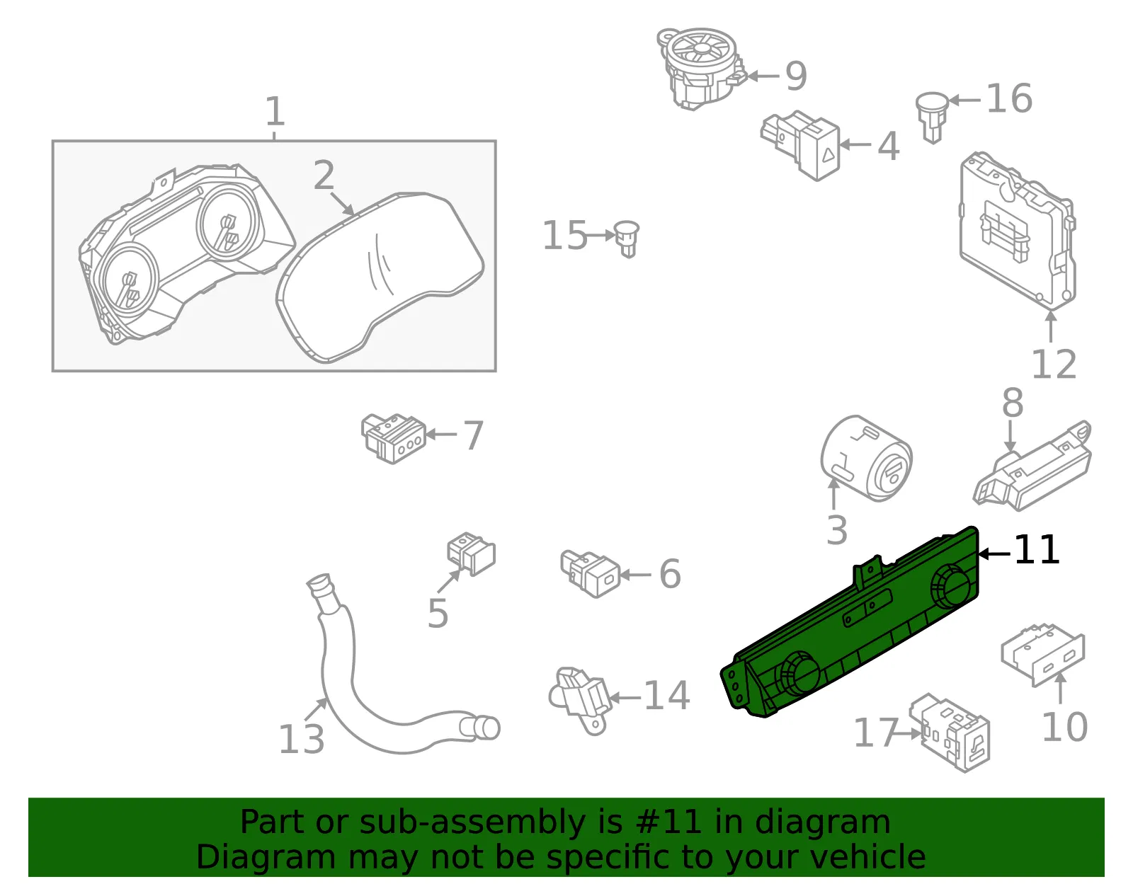 Dash Control Unit - Nissan (27500-6RL3B) - view 2