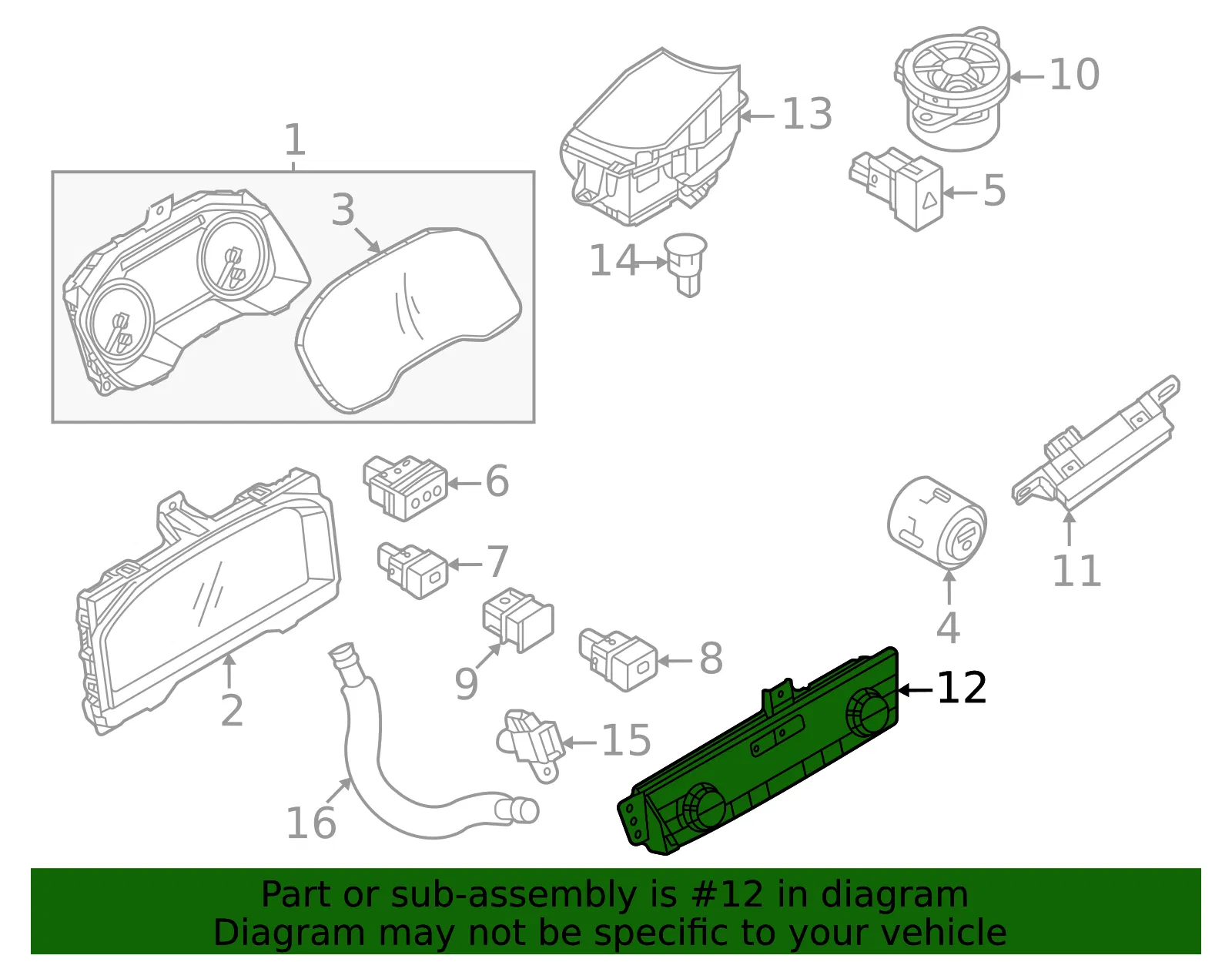 Dash Control Unit - Nissan (27500-6TA0A) - view 2