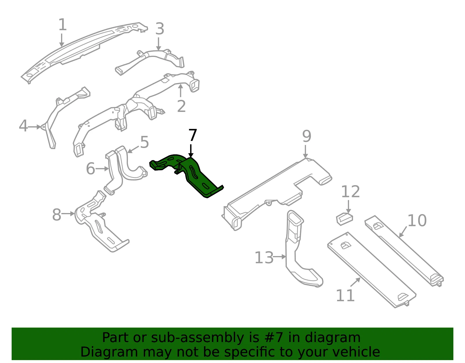 Instrument Panel Air Duct - Nissan (27832-1PB0A) - view 2