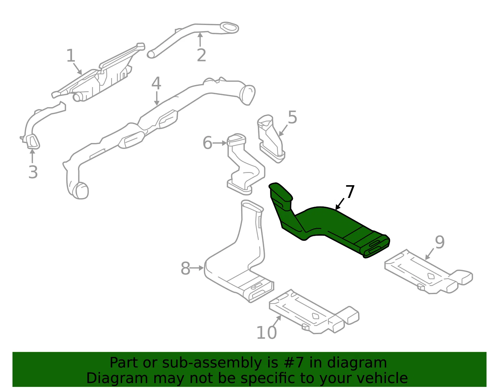 Instrument Panel Air Duct - Nissan (27832-5RL0A) - view 2