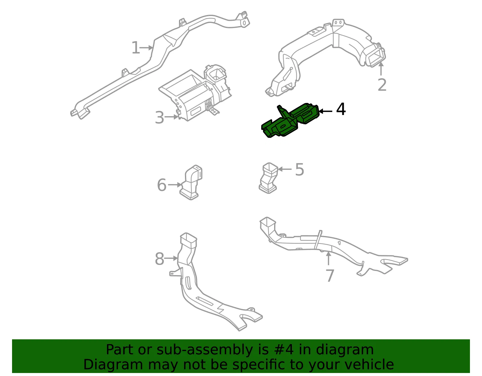 Instrument Panel Air Duct - Nissan (27860-6TA0A) - view 2