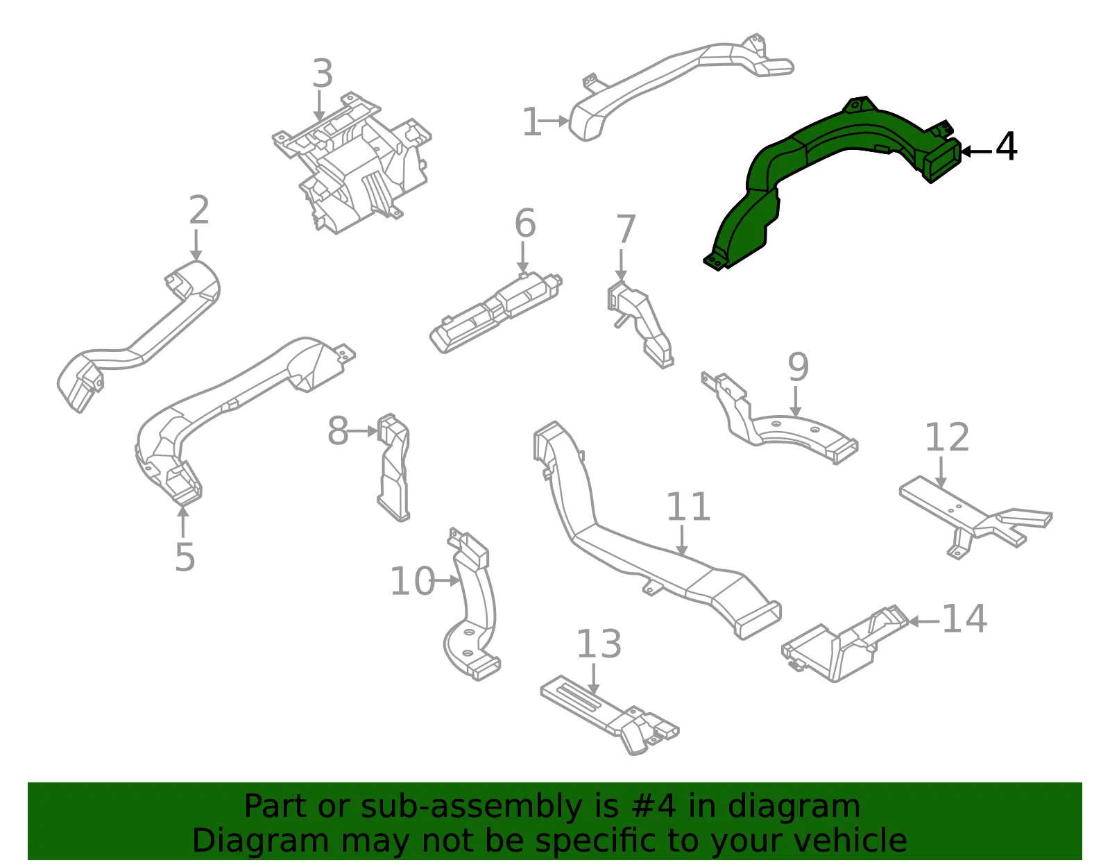 Instrument Panel Air Duct - Nissan (27871-6RR0A) - view 2