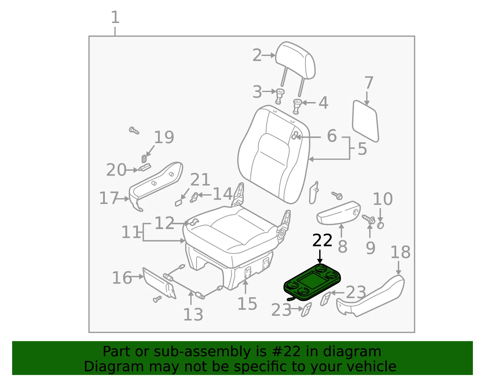 Tray - Passenger Side (RH) - Kia (2K54J-88190BGE) - view 2