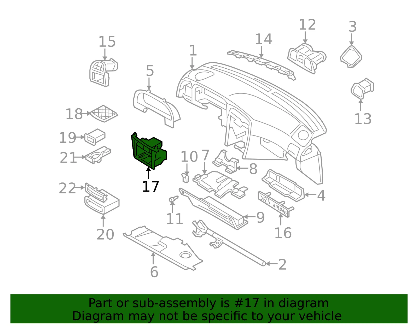 Instrument Panel Storage Compartment - Volvo (30613738) - view 2