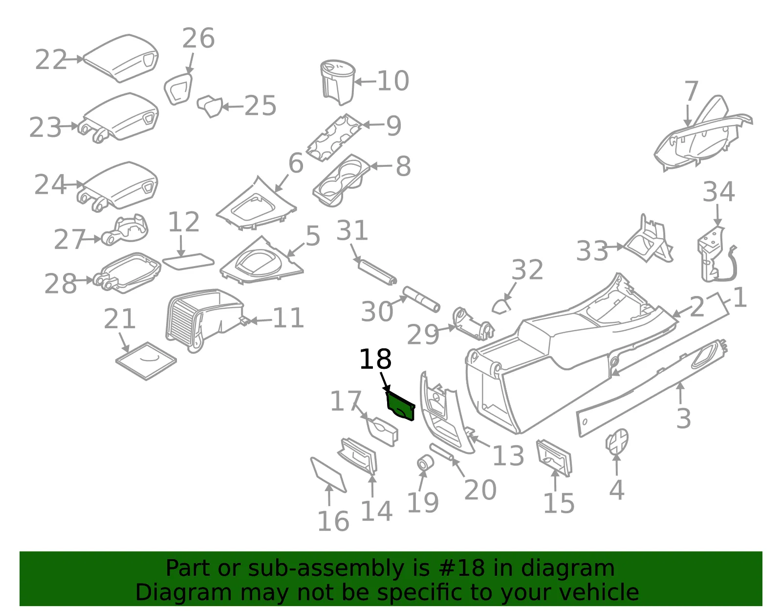 Compartment Lid - Volvo (30643604) - view 3